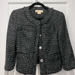 Michael Kors Cropped Tweed Jacket, 4P